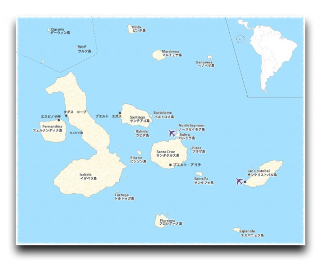 ガラパゴスの地図